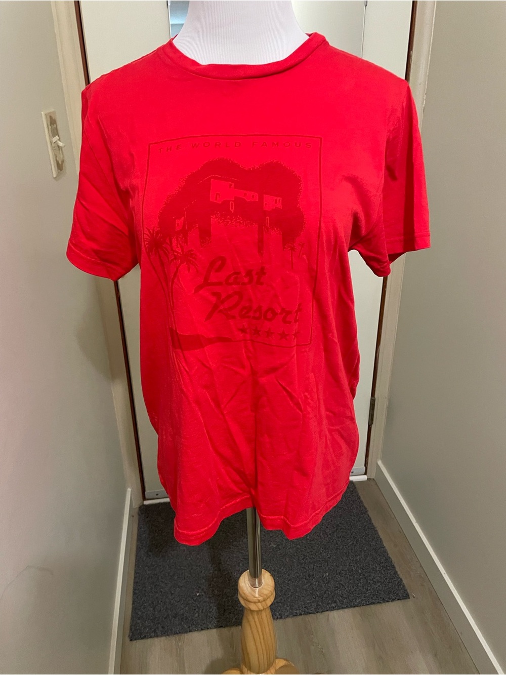 Ksubi Red 'Last Resort' Graphic Short Sleeve Tee